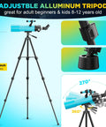 80mm Portable Beginner Telescope For Moon And Planets With High Power Refractor No Fuss Setup Multi Coated Optics