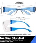 All Day Comfort Safety Glasses For Work, Lab, And Construction, ANSI Z87.1 Impact Resistant Eye Protection For Men And Women