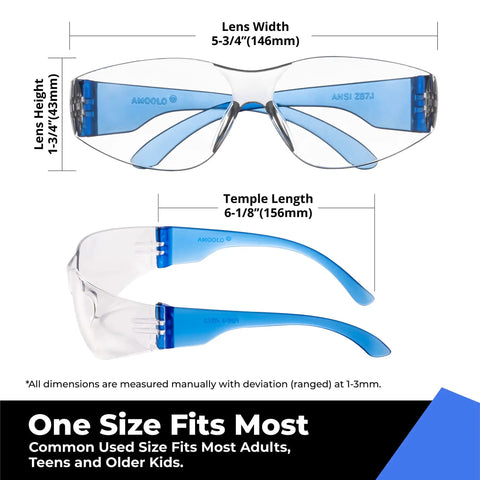 All Day Comfort Safety Glasses For Work, Lab, And Construction, ANSI Z87.1 Impact Resistant Eye Protection For Men And Women