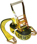 Beefy Heavy Duty 2 Inch Ratchet Tie Down Straps 27 Ft With Double J Hook And Edge Guard 3333 Lbs Working Load 10000 Lbs Break Strength