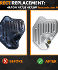 Comparison of old and new Automatic Transmission Filter With Gasket For Ford 4R70W 4R75W 4R75E Transmissions