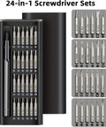 Go-To Magnetic 24 In 1 Precision Screwdriver Set with mini tool kit and 25 magnetic bits for electronics, laptops, watches, and more.