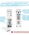Wireless Indoor Outdoor Temperature And Humidity Sensor With A B C Switch showing battery compartment and model numbers