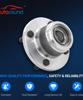 Rear Wheel Bearing And Hub Assembly Set Of 2 For Ford Focus 2000 2009 Rear Disc Brake Models Only, 4 Lug, No ABS, side view