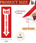15 Pack Fire Extinguisher Signs 4x12 Inches Easy Peel Self Adhesive Safety Stickers For Home And Biz UV Protected Weatherproof