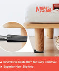 Wobble Wedges Flexible Plastic Shims 30 Pack for Home Improvement and DIY Projects Black Leveling Spacers under table leg