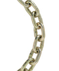 Close-up of Grade 70 Transport Chain 3/8 X 63 Feet Yellow Chromate Heavy Duty for secure cargo tie down.