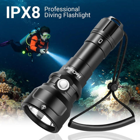 Beast Mode Underwater Dive Flashlight With 2000 Lumens, 873 Ft Beam, IPX8 waterproof torch in scuba diving scene
