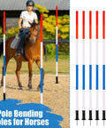 Six Piece Adjustable Pole Bending Set For Horses And Dogs With Carry Bag 6Ft Training Poles for equestrian drills