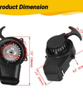 Dimensions of Alloy Recoil Pull Starter For SYX Moto 50cc Dirt Bike And 47cc 49cc 2 Stroke ATVs shown in product image