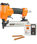 Light As A Feather 23 Gauge Pneumatic Pin Nailer For Cramped Spots With 10000 1 2 Inch Pins features a compact design and pin nails.