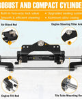 200HP Hydraulic Outboard Steering Kit with steering wheel helm pump hydraulic cylinder and 26 ft PU hoses, cylinder view