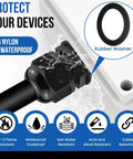 22 Piece NPT Cable Gland Kit IP68 Waterproof Nylon Connectors with rubber washer in use