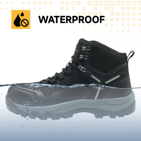 Waterproof Steel Toe Boots For Women Wide Width Non Slip Work Boots Lightweight Slip Resistant Safety Shoes Built To Handle Tough Jobs Real Safety And All Day Comfort