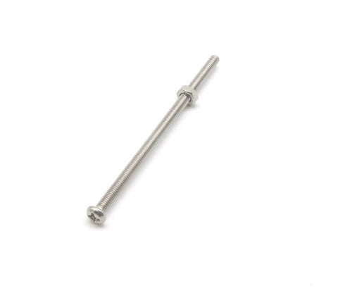 60 Piece M3 X 70mm Machine Screws And Nuts Assortment Kit Premium 304 Stainless Steel Phillips Pan Head showing screw with nut.