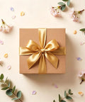 Set Of 100 Small 4x4x4 Inch Kraft Corrugated Mail Boxes For Shipping And Packing with decorative bow and flowers on top
