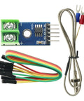 MAX6675 Thermocouple Module With K-Type Sensor For Arduino, SPI Interface, wires, and M6 screw, 0-1024°C range