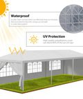 Outdoor Gazebo Canopy Tent With Removable Sidewalls And Windows For Parties, Weddings, And Events Waterproof Shelter