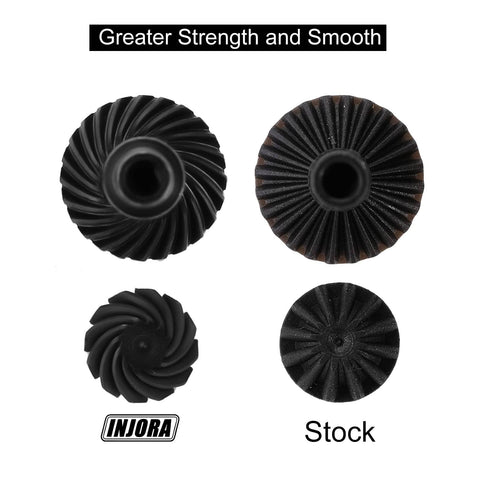 24T And 12T 6G Alloy Steel Helical Gear Set For 1/18 TRX4M Front And Rear Axles 2 Pieces Beefed Up Upgrade For Smoother Quieter More Durable RC Crawler Drivetrain