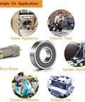 Donepart 6001-2RS ball bearing, 12mm ID, 28mm OD, 8mm width, double-sealed ABEC3, 2-pack