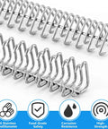 12 Inch Conveyor Belt Fastener Kit With 12 Pieces Of 316 Stainless Steel Clipper Lacing And 70 Inch Hinge Pin Box Needle Fasteners