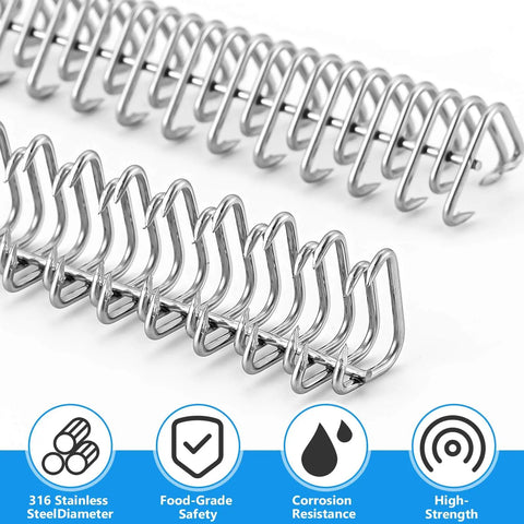 12 Inch Conveyor Belt Fastener Kit With 12 Pieces Of 316 Stainless Steel Clipper Lacing And 70 Inch Hinge Pin Box Needle Fasteners