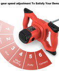 Super Powerful 2100 Watt Electric Handheld Portable Cement Mixer With Adjustable Six Speeds Perfect For Mixing