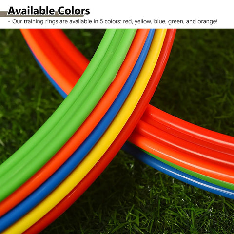 Colorful rings from DIY Drone Obstacle Course Kit For Indoor And Outdoor Practice, Customizable Loop Gate, Sensory Ring, 60cm Yellow Race Ready Setup, Weatherproof Flight Gear For Kids And Beginners
