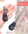Kids Mini Compass Keychain Pack, 10 Pieces, Paracord Survival Compasses For Scouts And Hikers, Colorful 20mm Button Style