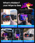 Dual Lens Android Thermal Camera With IR Eraser in various use cases like energy loss, hidden leaks, vehicle inspection, and pet heat detection.