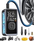 Cordless Portable Tire Inflator Mini Air Pump With Digital Pressure 150 PSI For Car Motorcycle Bike And Ball LED Light Auto Shut Off
