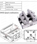 H90X Heavy Duty Workhorse Self Centering Bench Vise with Hydraulic Soft Jaws, 120mm size, precision clamping tool for milling.