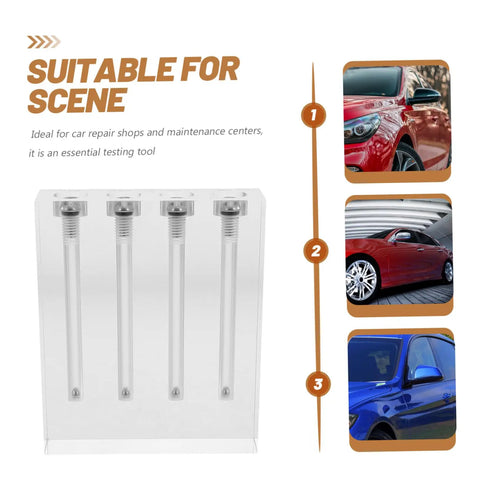Oil Viscosity Tester Tool For Accurate Engine Oil Quality Check And Auto Maintenance Acrylic Stand Included Durable And User Friendly For Auto Shops And DIY Car Care Enthusiasts, clear acrylic stand