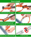 Installation steps for Heavy Duty Thatch Rake for Lawns 15 Inch with Detachable 64 Inch Handle and Adjustable Head Two Sided Dethatcher
