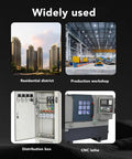 Various applications for Heavy Duty DIN Rail Mount Push Button Switch 230V AC 2NO 2NC including residential, industrial, and CNC use