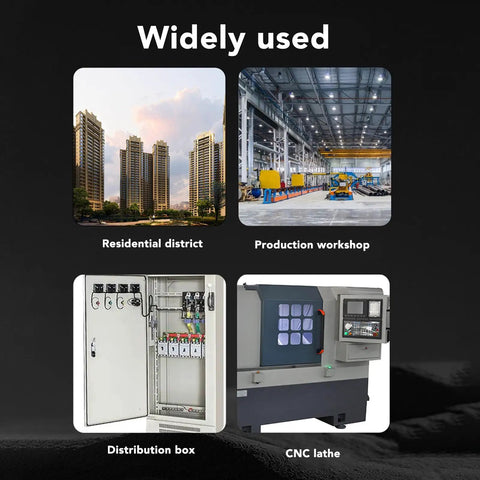 Various applications for Heavy Duty DIN Rail Mount Push Button Switch 230V AC 2NO 2NC including residential, industrial, and CNC use