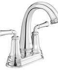 4 Inch Centerset Two Handle Bathroom Faucet With Lever Handles Drip Free Ceramic Disc Valves 1.2 GPM Flow