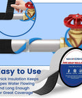No Nonsense Weatherproof Pipe Insulation Tape Roll 13 Ft By 2 In Self Adhesive Foam Wrap around pipe for freeze protection