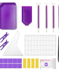 DIY Diamond Painting Tools And Accessories Kit 45 Piece Sweet Set For Kids And Adults with trays, pens, clips, and tweezers