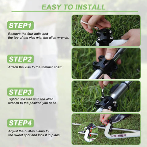Installation steps for Ergonomic Weedeater Handle Extension For String Trimmer Keeps You Standing Up Straight And A Back Saver For Edging And Trimming 17.7 Inch Lawn Care And Landscaping