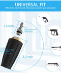 Beast Turbo Nozzle For Pressure Washer With 360 Rotating Turbo Spray Tips Upgraded For Max 4000 PSI, universal fit diagram
