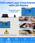 310 M3 Per Hour Solder And Laser Fume Extractor With 99.99 Percent Filtration, LED display features and control panel