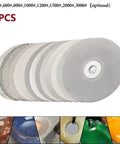 Heavy Duty 4 Inch Grinding Disc For Crystal Agate And Jade Polishing High Efficiency Flat Lap Tool With 120 To 3000 Grit Options for gemstone processing.