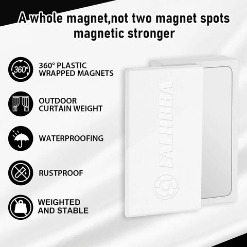 24 Pack Outdoor Curtain Weights Magnetic Waterproof Beefed Up Heavy Duty Window Drapery Anchors For Patio Pergola Gazebo