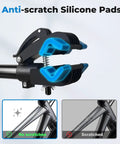 Heavy Duty Bike Repair Stand With Bench Mount For Home Garage Use Easy Clamp with anti-scratch silicone pads close-up