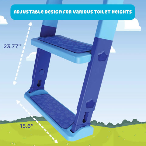 Toddler Potty Chair With Adjustable Height Step Stool Ladder For Confident Bathroom Habits Contoured Seat Non Slip Footrests Quick Collapse Frame No Sweat Cleanup Totally Solid Platform Smooth Toilet Learning Progress