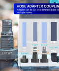 Heavy Duty 1/2 Hp Submersible Sump Pump Running Smooth As Silk Delivers Serious High Flow Drainage Moving Up To 3159 Gallons Per Hour To Conquer 26 Feet Vertical Lift hose adapter coupling with various sizes for hose fittings.