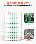 Electric Fence Netting 50 Inch High And 164 Feet Long With Posts And Stakes diagram for livestock, not small poultry