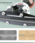 Heavy Duty Portable Handheld Impulse Bag Sealer With Precise Temperature Control And Adjustable Heating Bar For Food Preservation Packaging And Shrink Wrap Applications Quick Easy Seal Tool with 10mm wide seal detail.
