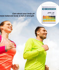 0-14 pH Test Strips Kit With Storage Case For Quick Litmus Readings In Skin Care Aquariums Drinking Water And More Fast Accurate Results In Seconds No Fuss Everyday Home Use On The Go displayed beside a running couple outdoors
